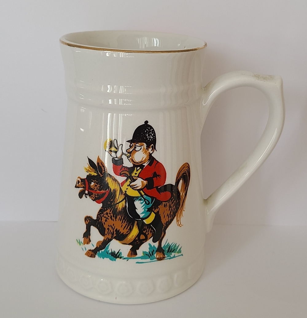 Vintage Lord Nelson Pottery Royal Falcon Ware Hunting Tankard Huntsman Stein Mug - Picture 2 of 8
